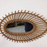 Rattan eye mirror from the 50s/60s