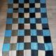 Hand knitted patchwork plaid