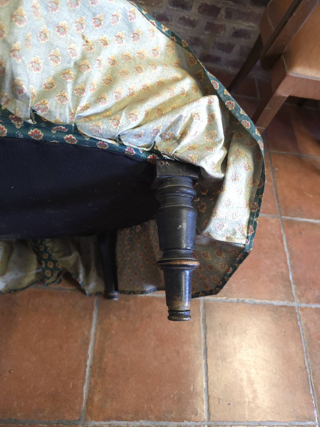 Pair of Napoleon III toad armchairs