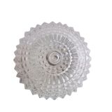 Scandinavian style round clear glass flush mount ceiling or wall lamp