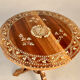 Central Foot Nacre Inlay Pedestal Table