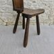 Mountain chair in solid wood, carved with a chisel, around 1960.