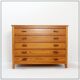 Vintage 5 Drawer Chest of Drawers with brass handles