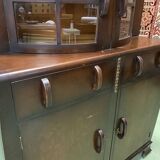 1930s English Art Deco oak buffet