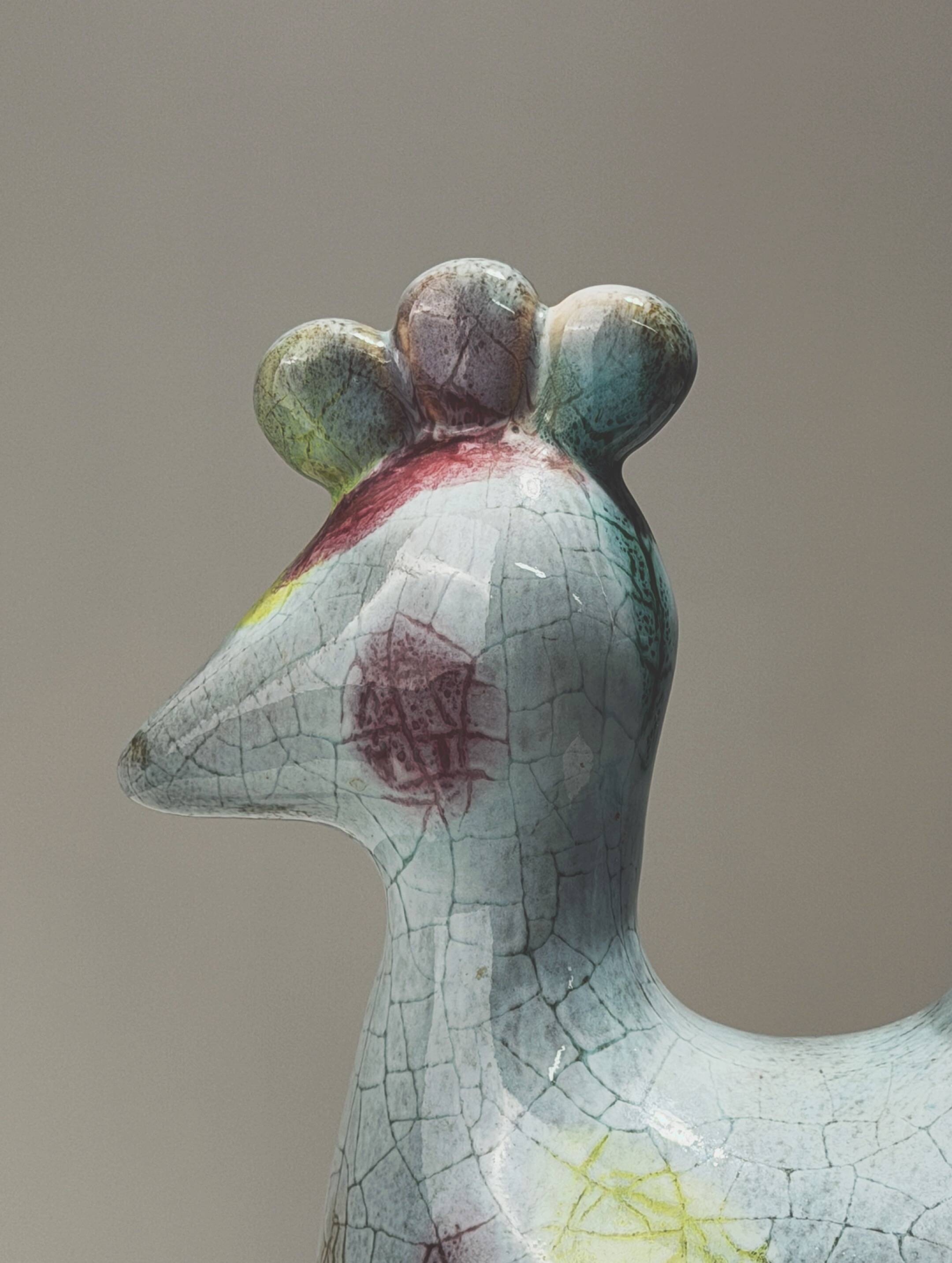 Zoomorphic ceramic vase, France, circa 1960.