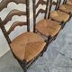 Set of 6 high-backed straw-seated chairs in solid oak from the early 1900s.