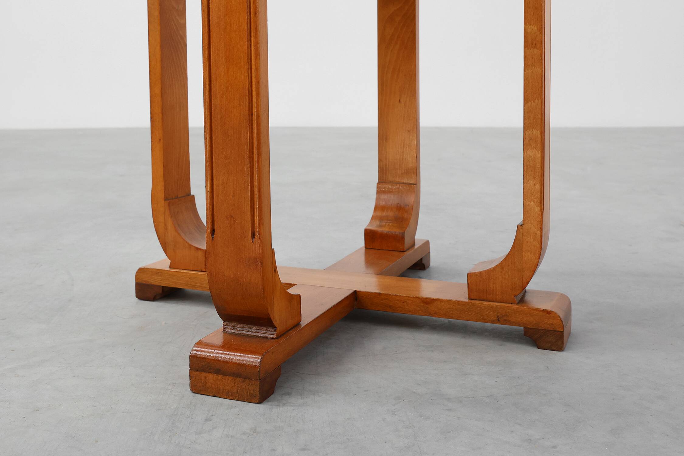 Belgian Art Deco side table with geometric top, ca. 1920