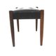 Scandinavian footrest in teak and faux leather, Sweden, 1960.