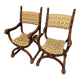 Paire de fauteuils style Renaissance en noyer
