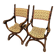 Paire de fauteuils style Renaissance en noyer