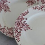 6 Louis XV Boulenger Choisy Le Roi iron earth flat plates, early 20th century