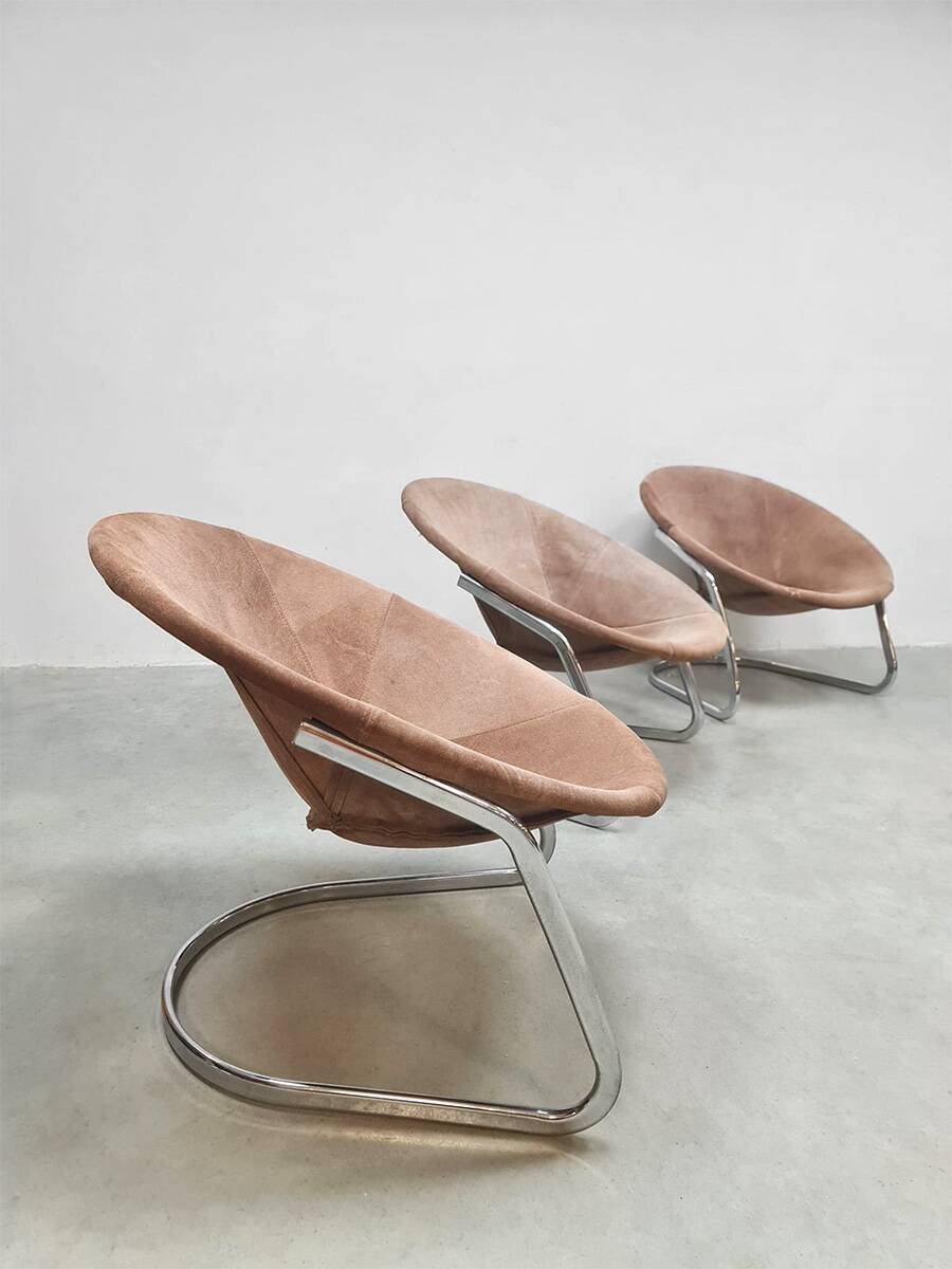 Vintage balloon style chairs easy lounge fauteuils
