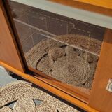 Buffet or vintage bar compass feet and casters