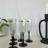 Six vintage champagne glasses Luminarc Octime 70s-80s
