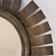 Copper and brass flower mirror by Vinay 60s