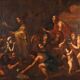 Ancient painting "Moses Brings Forth Water from the Rock" 17th century