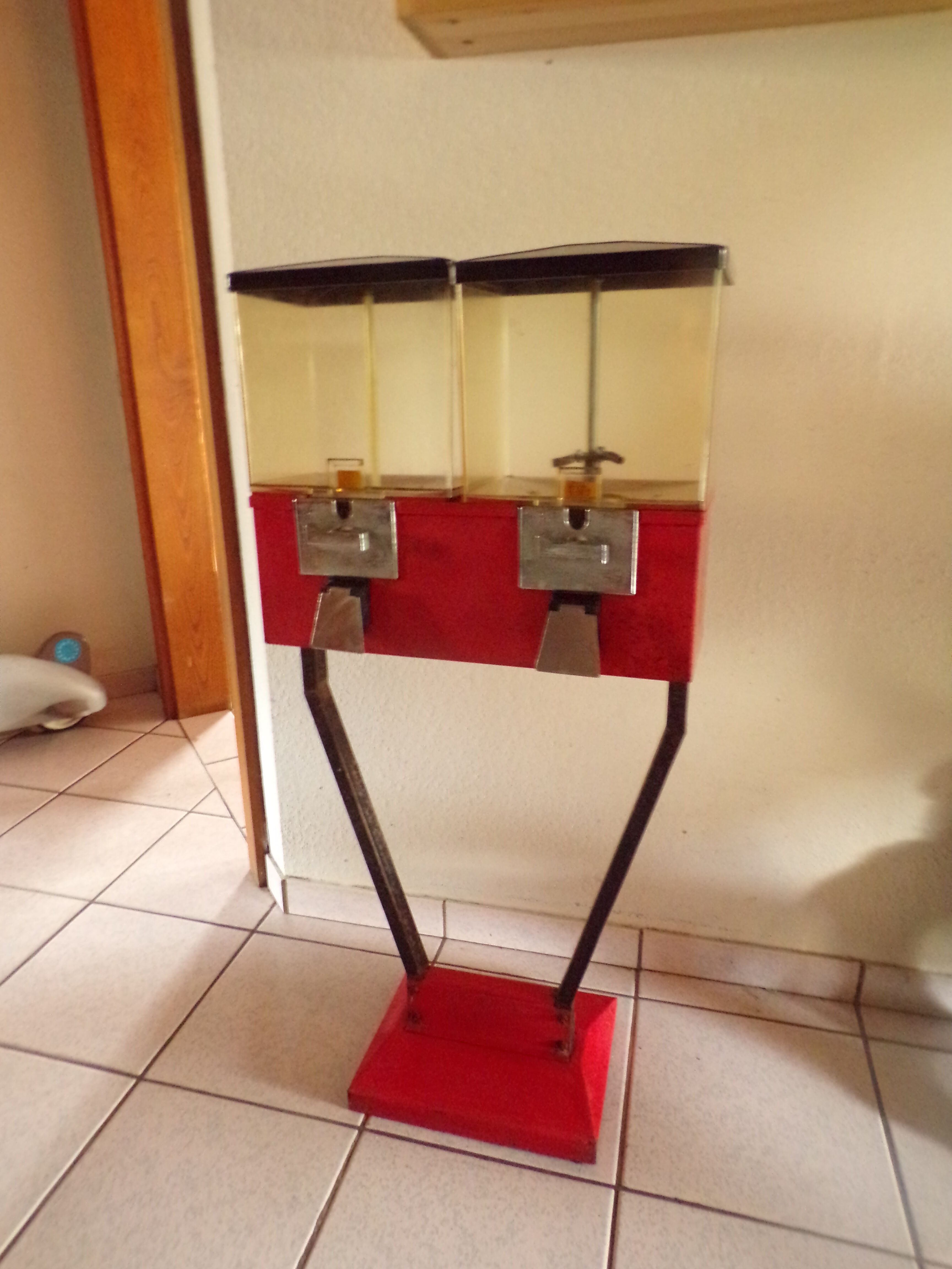 Old metal candy dispenser