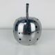 Aluminium apple sculpture, 1970s, candle holder