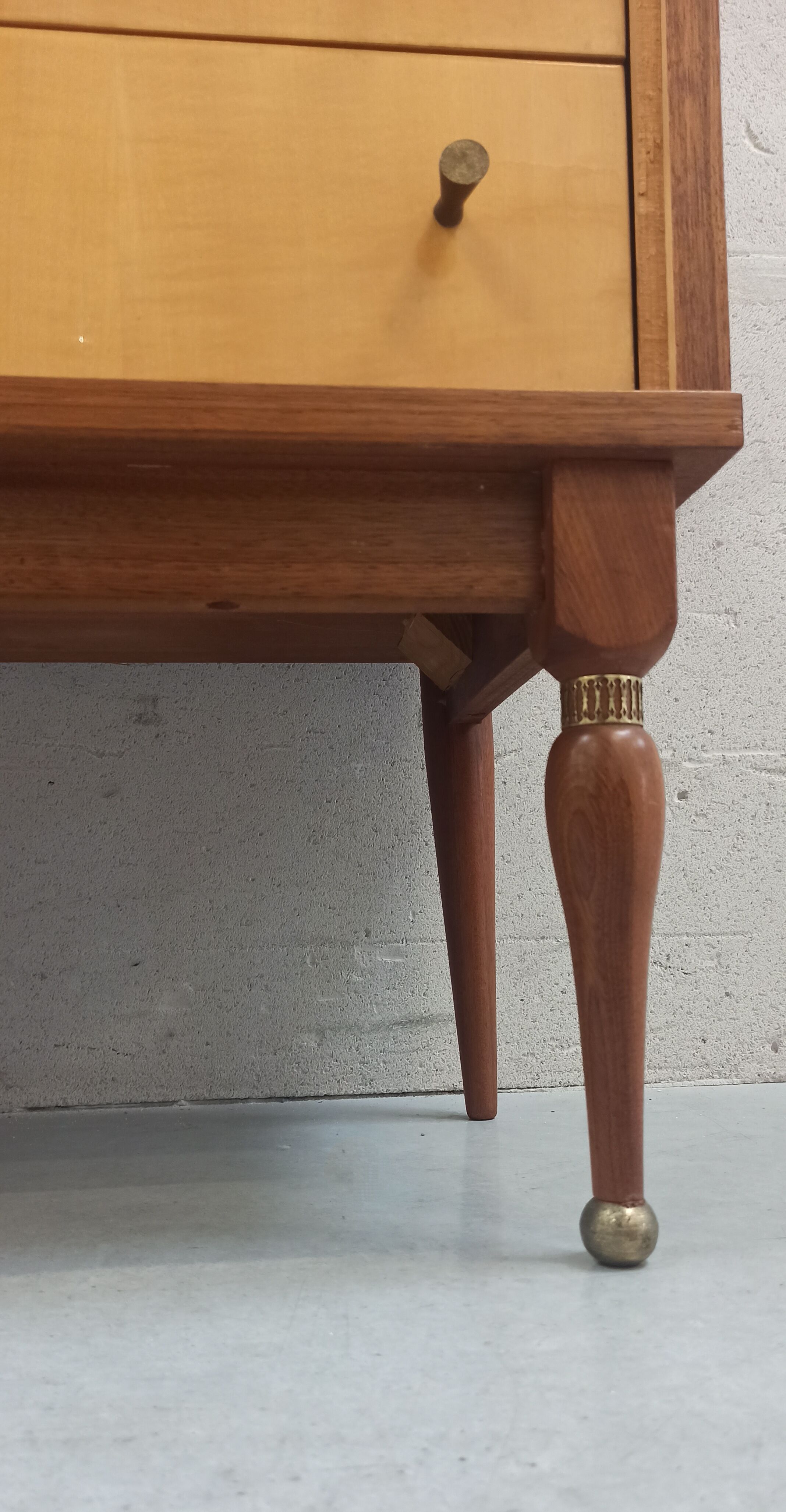 Sideboard wood and brass, 50's