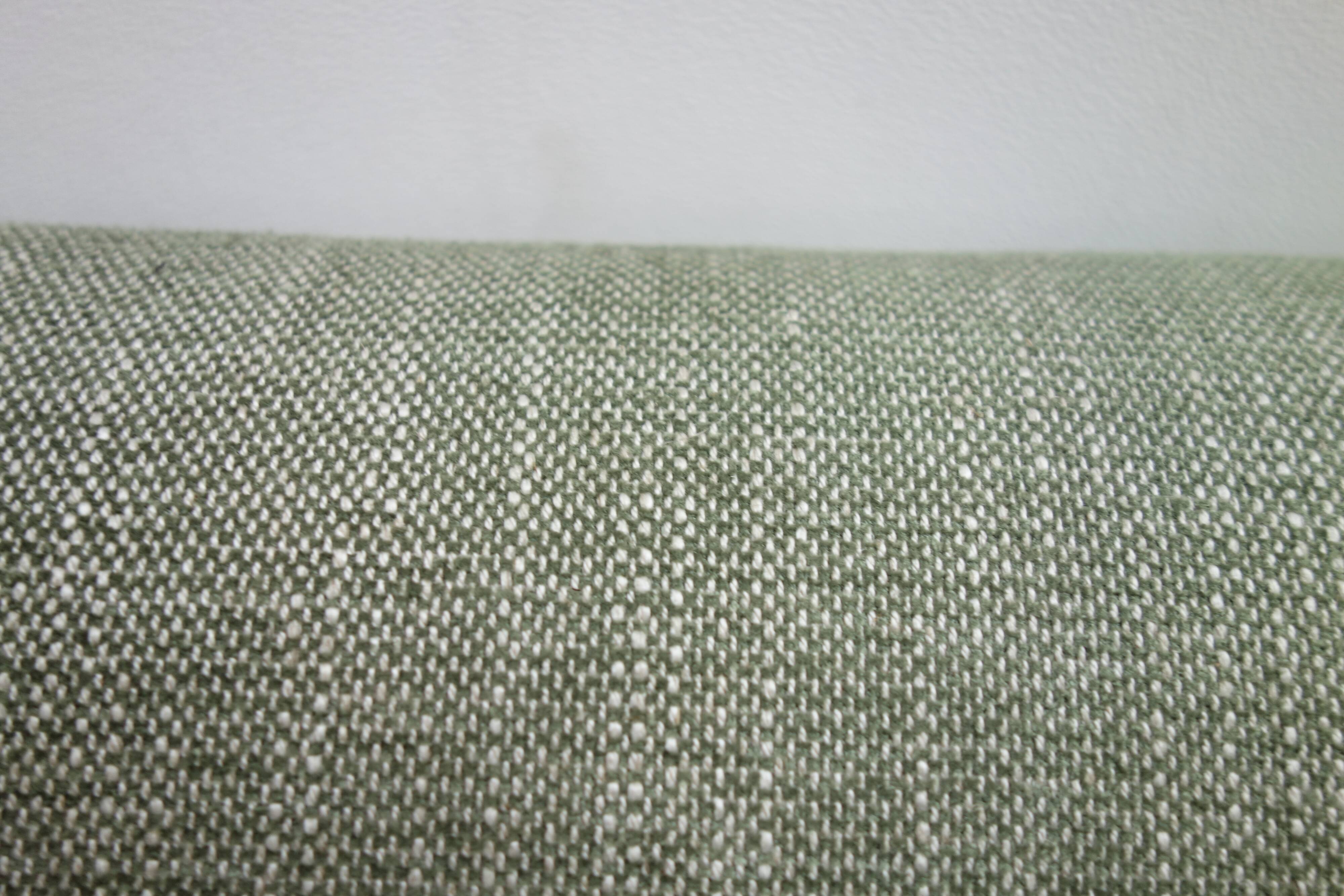 Danish teak 2 seat sofa green upholstery