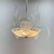 1950's Barovier & Toso Murano Glass and Brass Chandelier