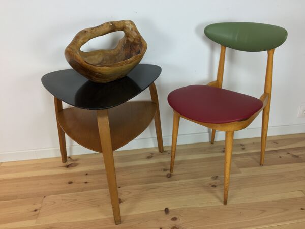 Panier en bois d'olivier brutaliste
