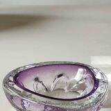 Murano bubble/Bullicante pocket emptier. Cross-pattern. Blown art glass. Diam 13 cm