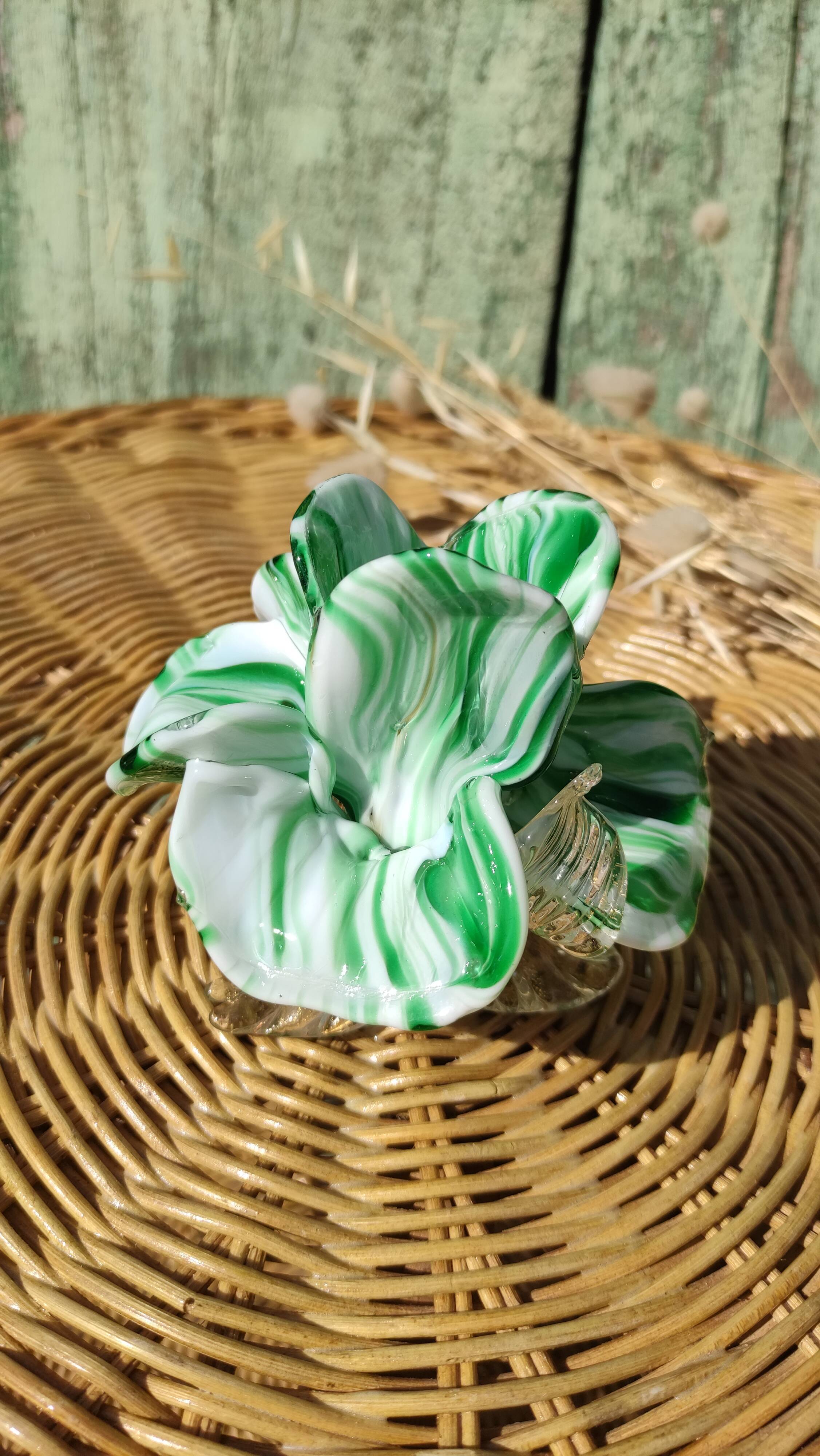 Handcrafted candle holder in Murano glass, unique piece