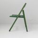 Chaise pliante vintage en bois des années 1970, par Realpina Italie, finition verte