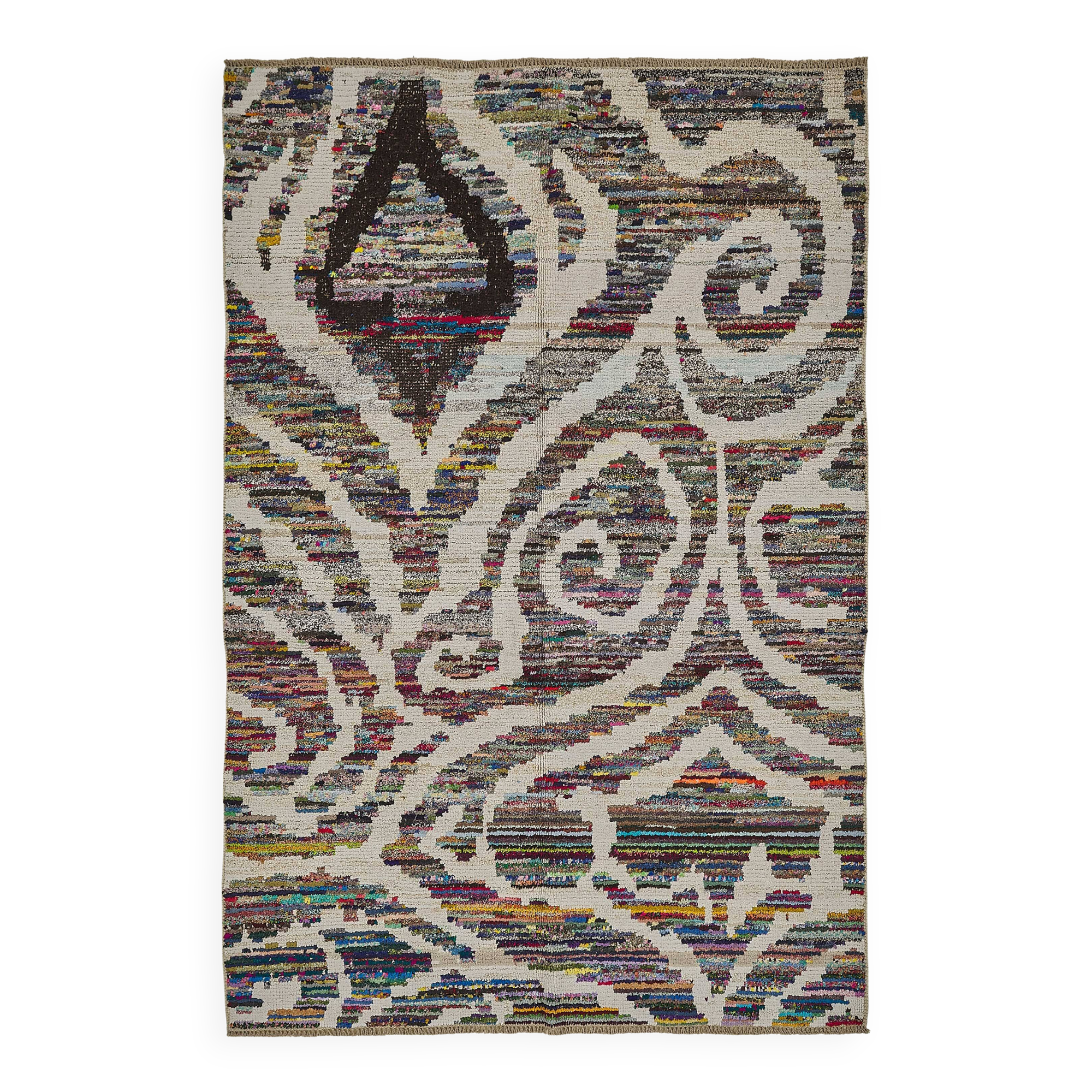 Handwoven Turkish Recycled Boho Rug 173 cm x 254 cm