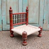 Traditional Antique Indian Low Chair