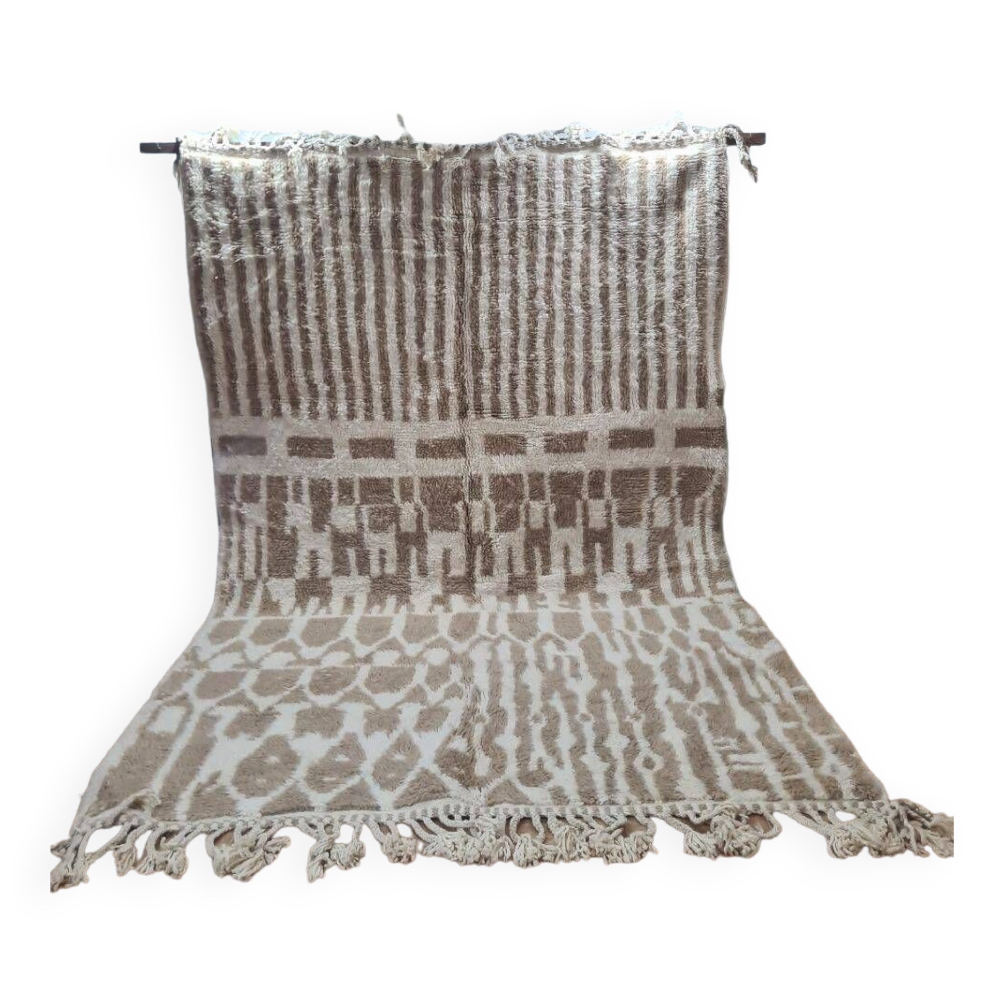 Handmade wool Berber rug 300X200 cm