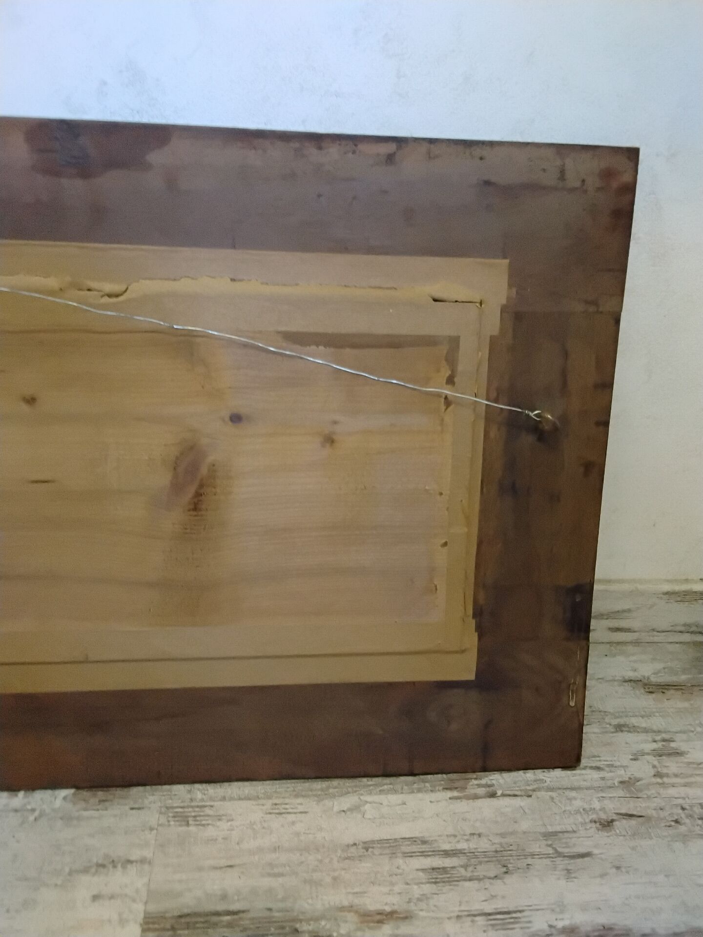Art Deco mirror with a wooden frame