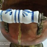 Copper and brass cauldron