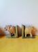 Elephant bookends in natural stone