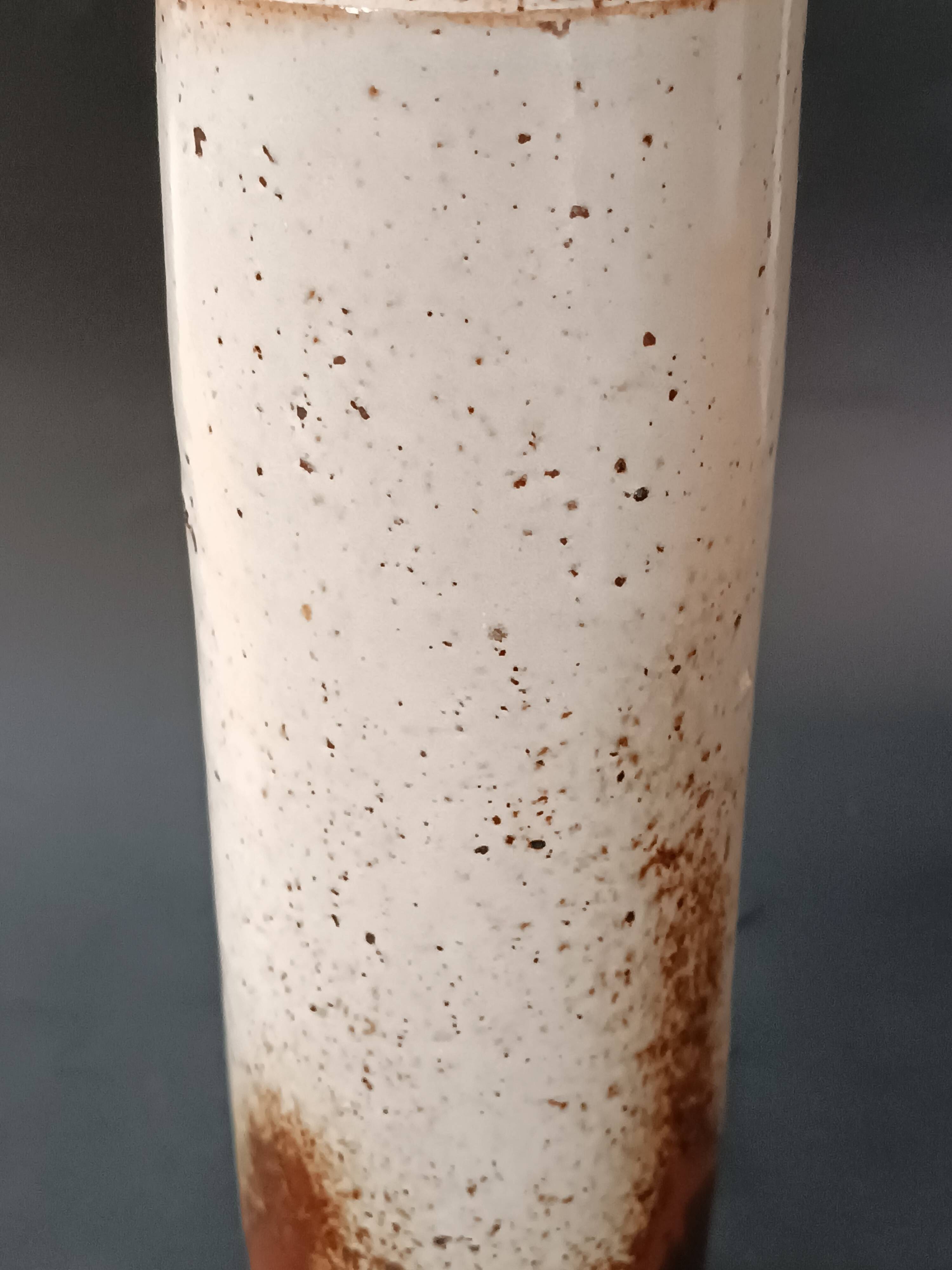 Vase en grès  pyrité double glaçure La Tournerie vintage