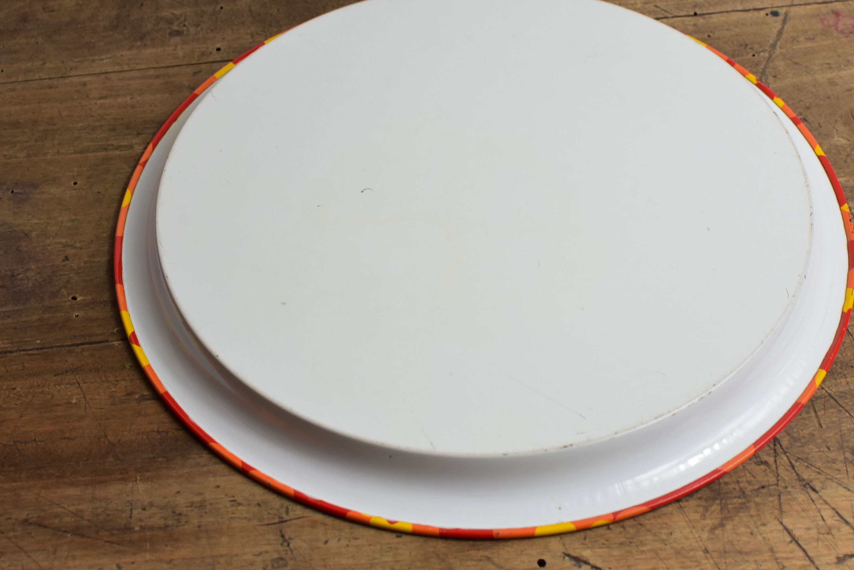 Vintage orange flower tray.