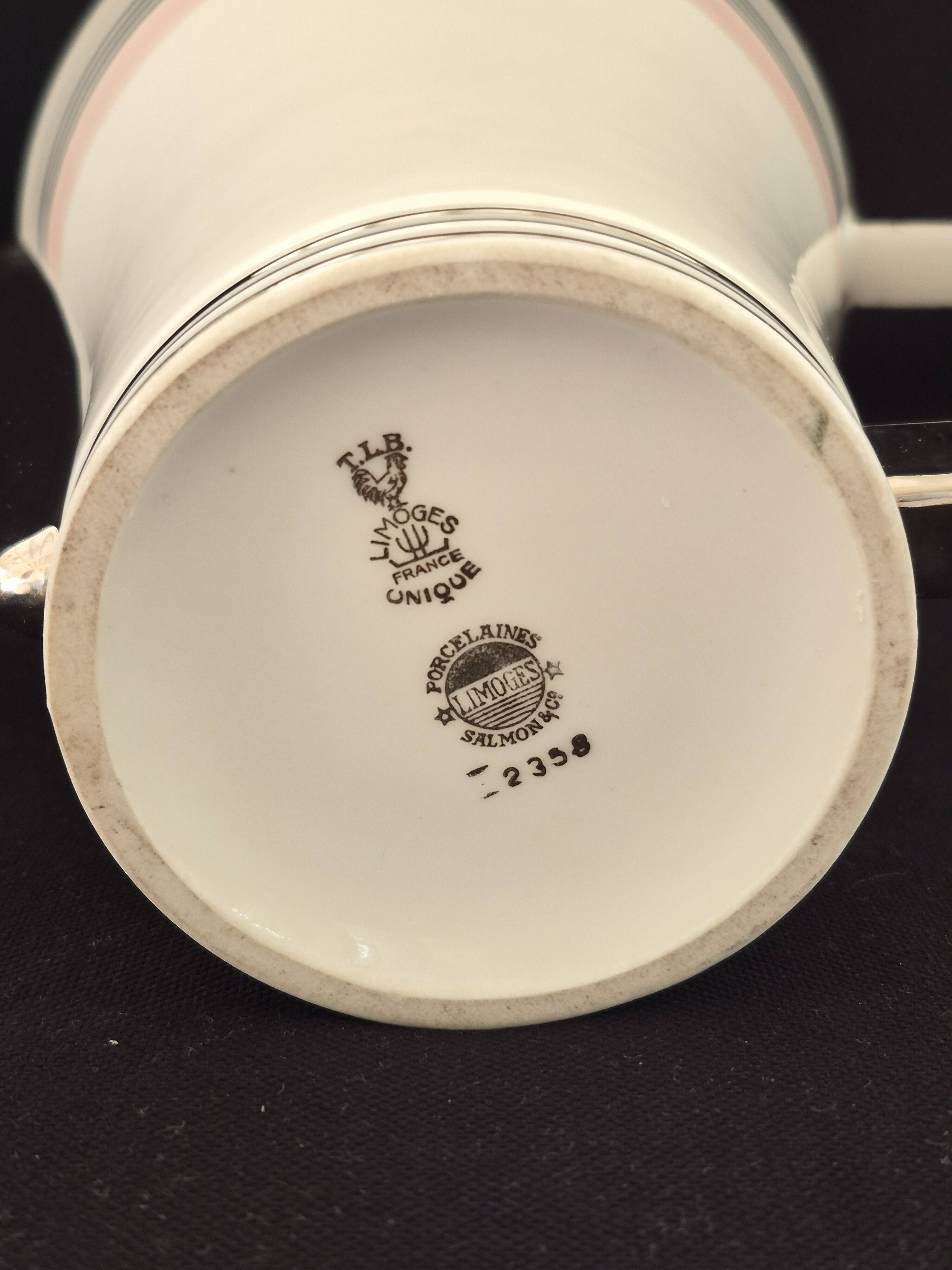 Art Deco teapot coffee pot jug Limoges Salmon & Cie A486