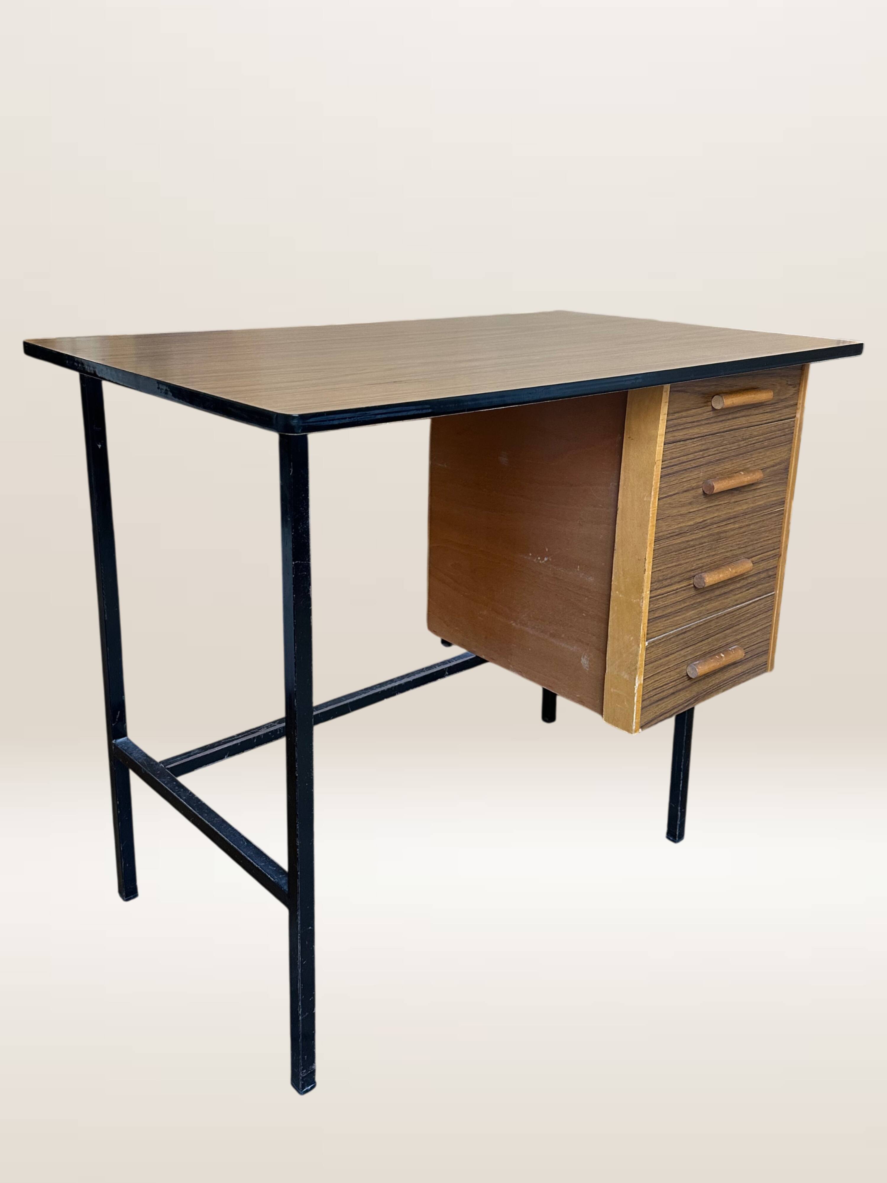 Metal and formica desk