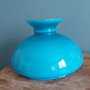 Turquoise opaline glass globe lampshade