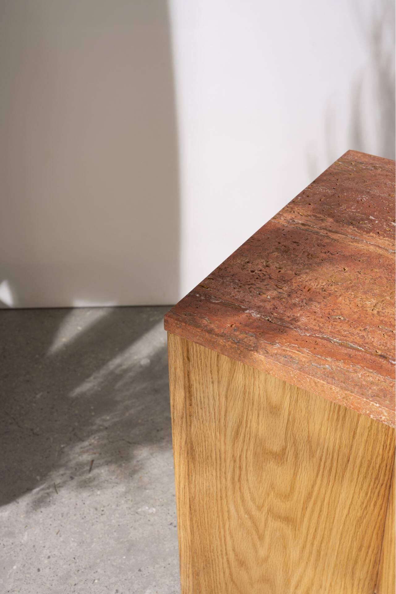 Stone and wood bench
