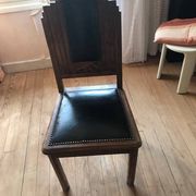 Lot de 5 chaises Art deco + une avec pied cassé
