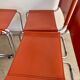Lot 6 tubular chairs S33 design Mart Stam vintage cognac leather from the 70s
