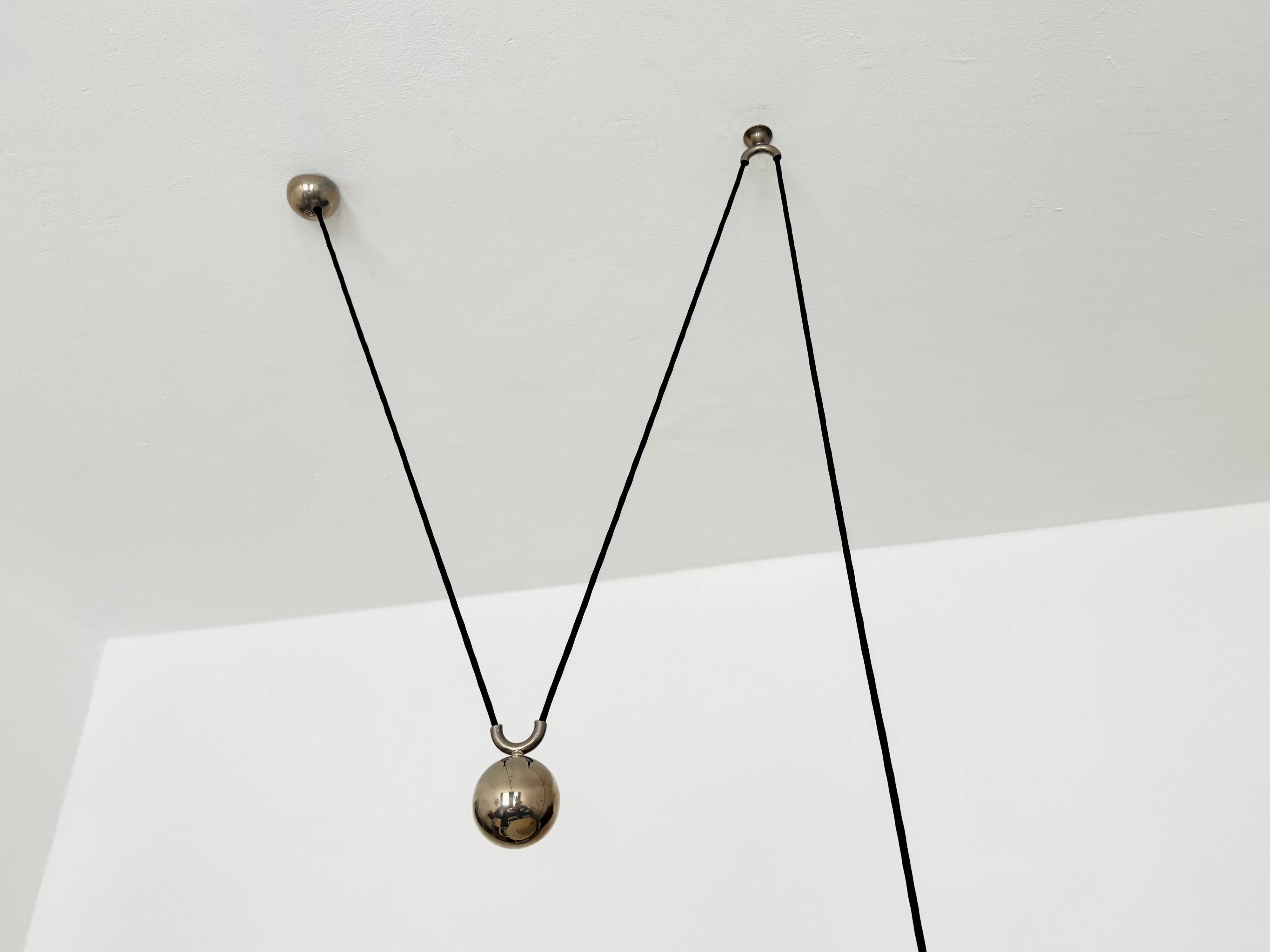 Large Adjustable Pendant Lamp with Counterweight by Florian Schulz