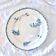 19th century round dish iron earth birds Choisy-le-Roi HB & C