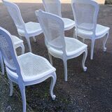 Six chaises cannées de style louis XV