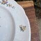 Flat plates with scalloped edges Sarreguemines bohemian chic