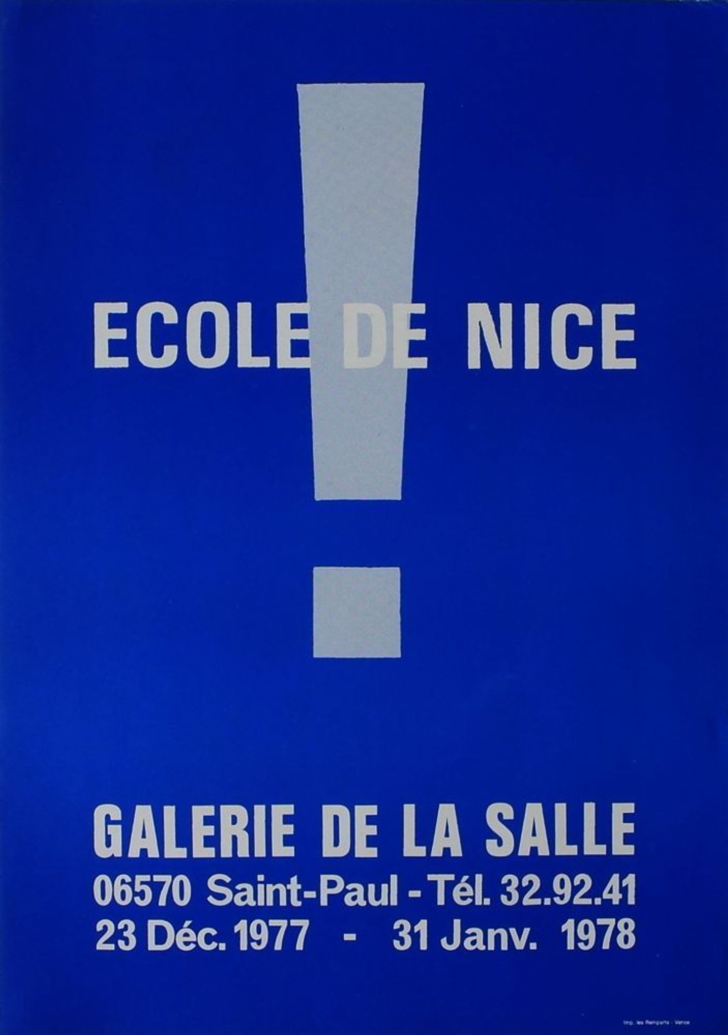 Affiche Ecole de Nice