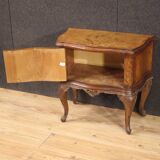 Paire de tables de chevet italiennes en bois, années 50