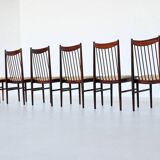 Helge Sibast set of six dining chairs in rosewood Denmark 1960